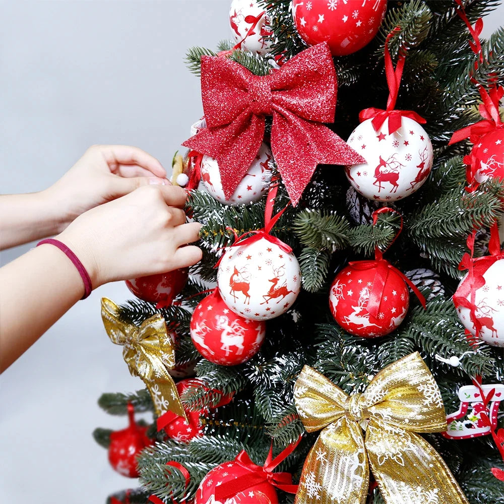 14 piezas de adornos para árbol de Navidad Bolas decorativas Bolas colgantes para fiestas Decoración para el hogar Regalo de Navidad Set Navidad Bola de discoteca Natal