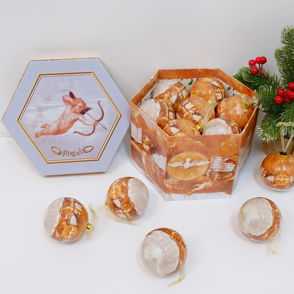 14 piezas de adornos para árbol de Navidad Bolas decorativas Bolas colgantes para fiestas Decoración para el hogar Regalo de Navidad Set Navidad Bola de discoteca Natal