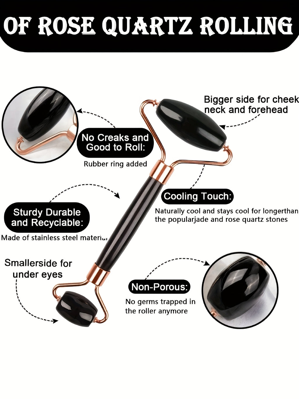 Juego de 3 piezas de herramientas de masaje facial | Incluye masajeador de rodillos, paleta, tabla de raspado corporal y para la espalda. Nueva bolsa de hielo facial de silicona con rejilla para rodillos de color beige claro.