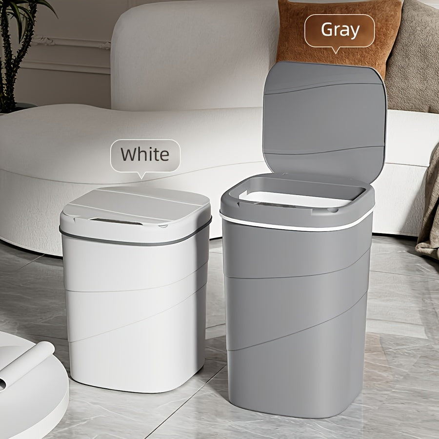 Touchless Smart Trash Can with Hygienic Sensor Technology - Battery-Powered (Requires 2 AA Batteries, Not Included) - Suitable for Kitchen, Bathroom, Living Room, and Office