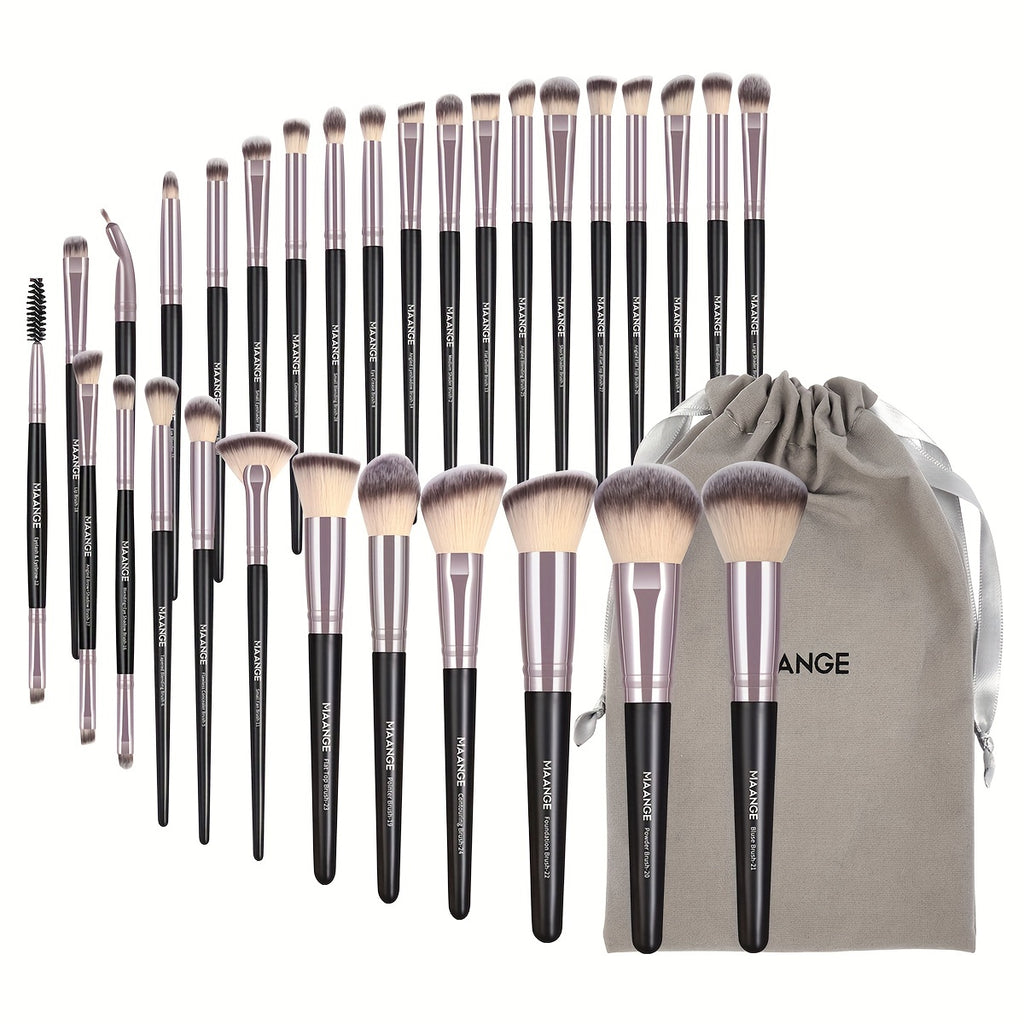 Pinceles de maquillaje Juego de 30 pinceles de maquillaje profesionales Kabuki sintético premium para base de maquillaje