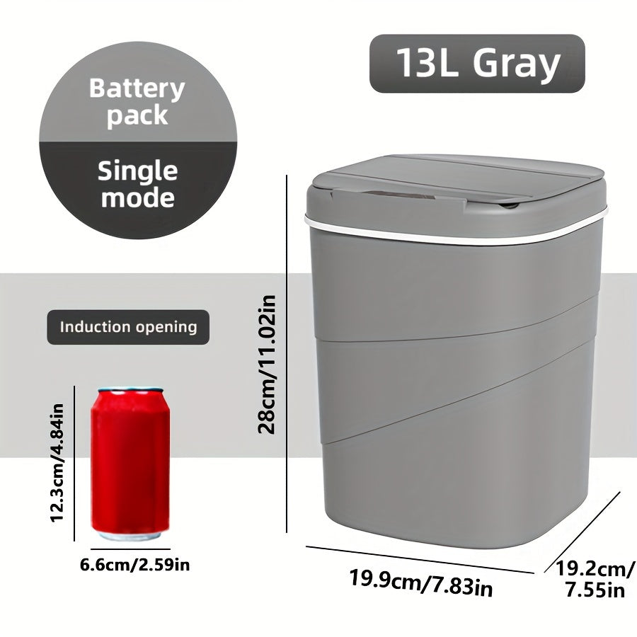 Touchless Smart Trash Can with Hygienic Sensor Technology - Battery-Powered (Requires 2 AA Batteries, Not Included) - Suitable for Kitchen, Bathroom, Living Room, and Office