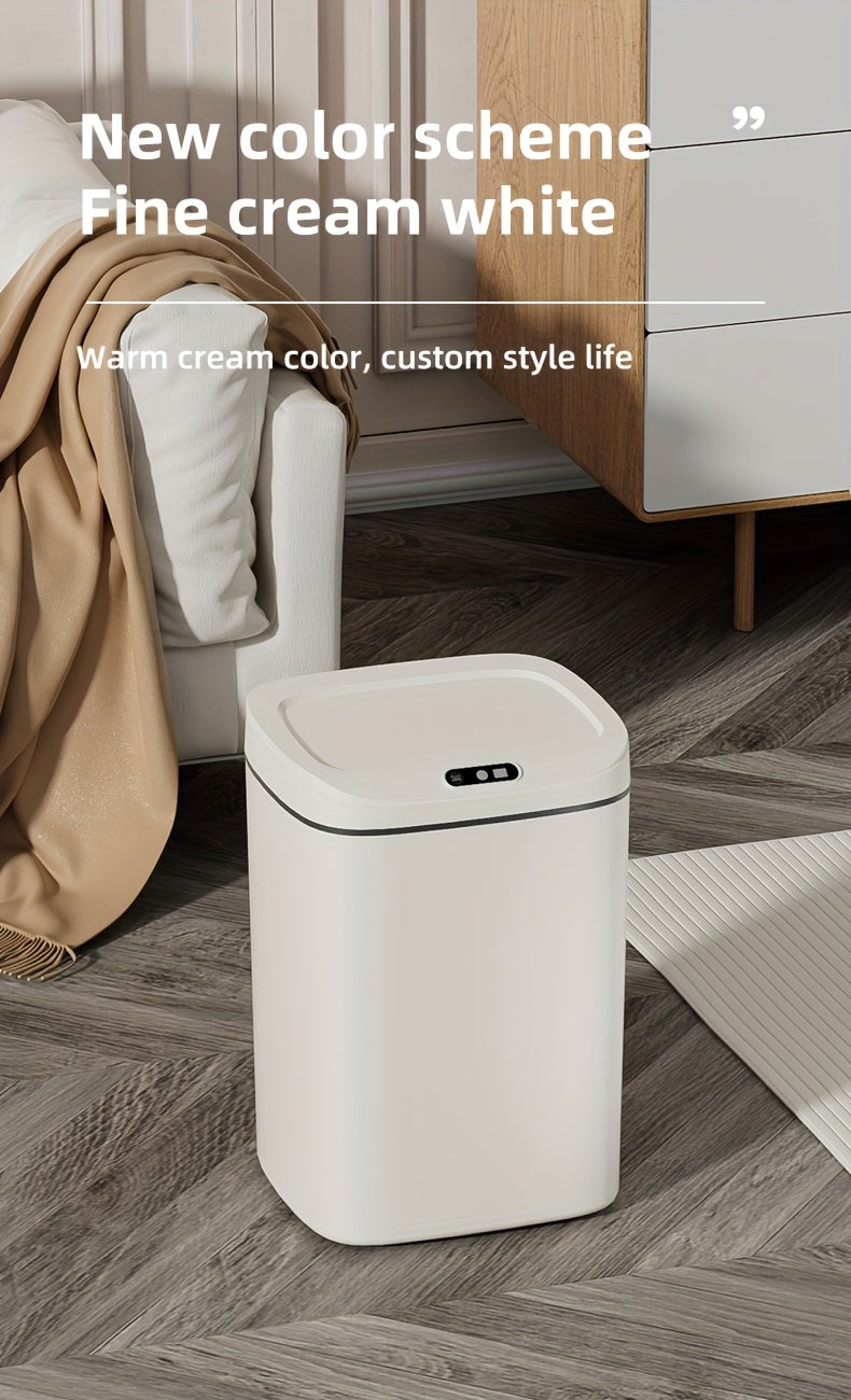 [Smart | Odor-Proof] Quiet Close & Odor-Proof Smart Trash Can | Multiple Capacity Options (3.17gal/3.7gal/4.23gal) & Battery Operated (AA) | Ideal for Kitchen, Bathroom, Living Room, Office - No Batteries Included