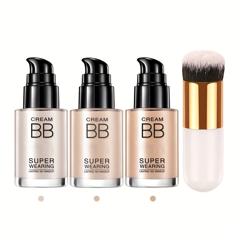 Pascua, BB Foundation Set de maquillaje + brochas Corrector hidratante Duradero Set de cosméticos para mujer Vacaciones