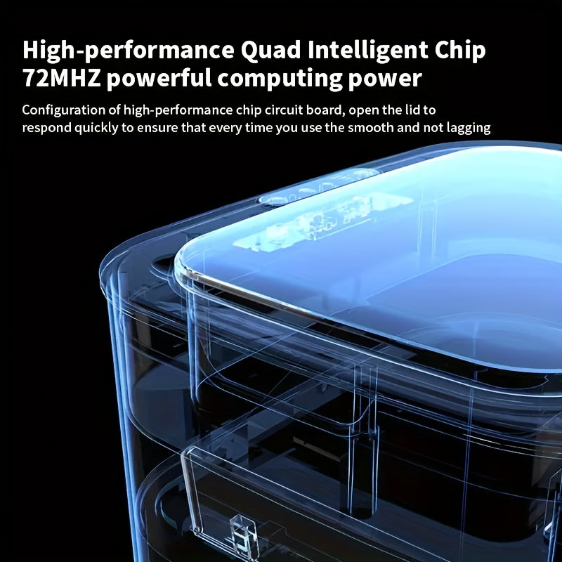 Cubo de basura inteligente con carga USB, 1 unidad, gran capacidad de 18 litros, apertura automática de la tapa, cubo de basura electrónico portátil para salón, dormitorio y cocina, batería recargable de polímero de litio, ≤36 V.
