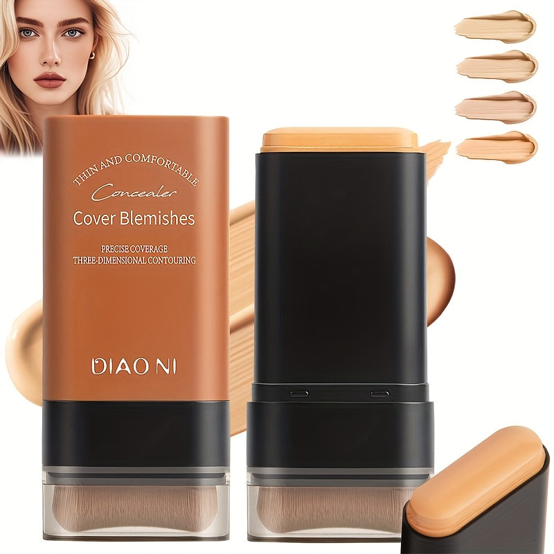 5-color Flawless Eraser Foundation Make-up Stick, Moisturizing Light Foundation Make-up Stick, Moisturizing Light Concealer Liquid Foundation, Multi-purpose Foundation Make-up Stick, Suitable for All Light Beige Tones