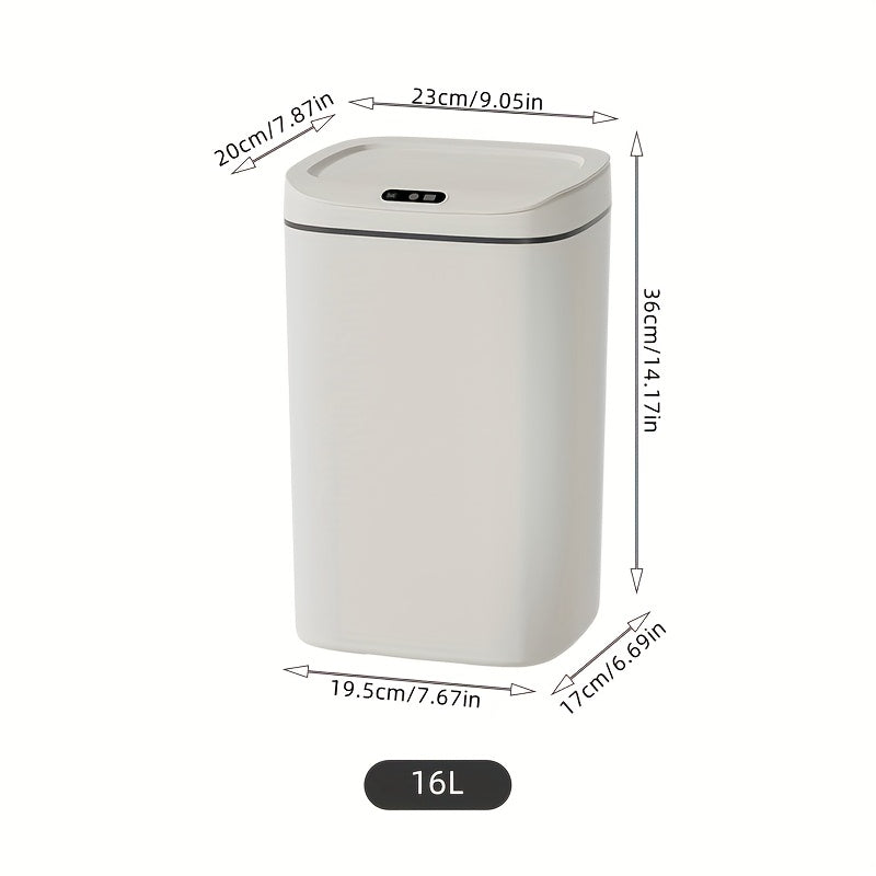 [Smart | Odor-Proof] Quiet Close & Odor-Proof Smart Trash Can | Multiple Capacity Options (3.17gal/3.7gal/4.23gal) & Battery Operated (AA) | Ideal for Kitchen, Bathroom, Living Room, Office - No Batteries Included