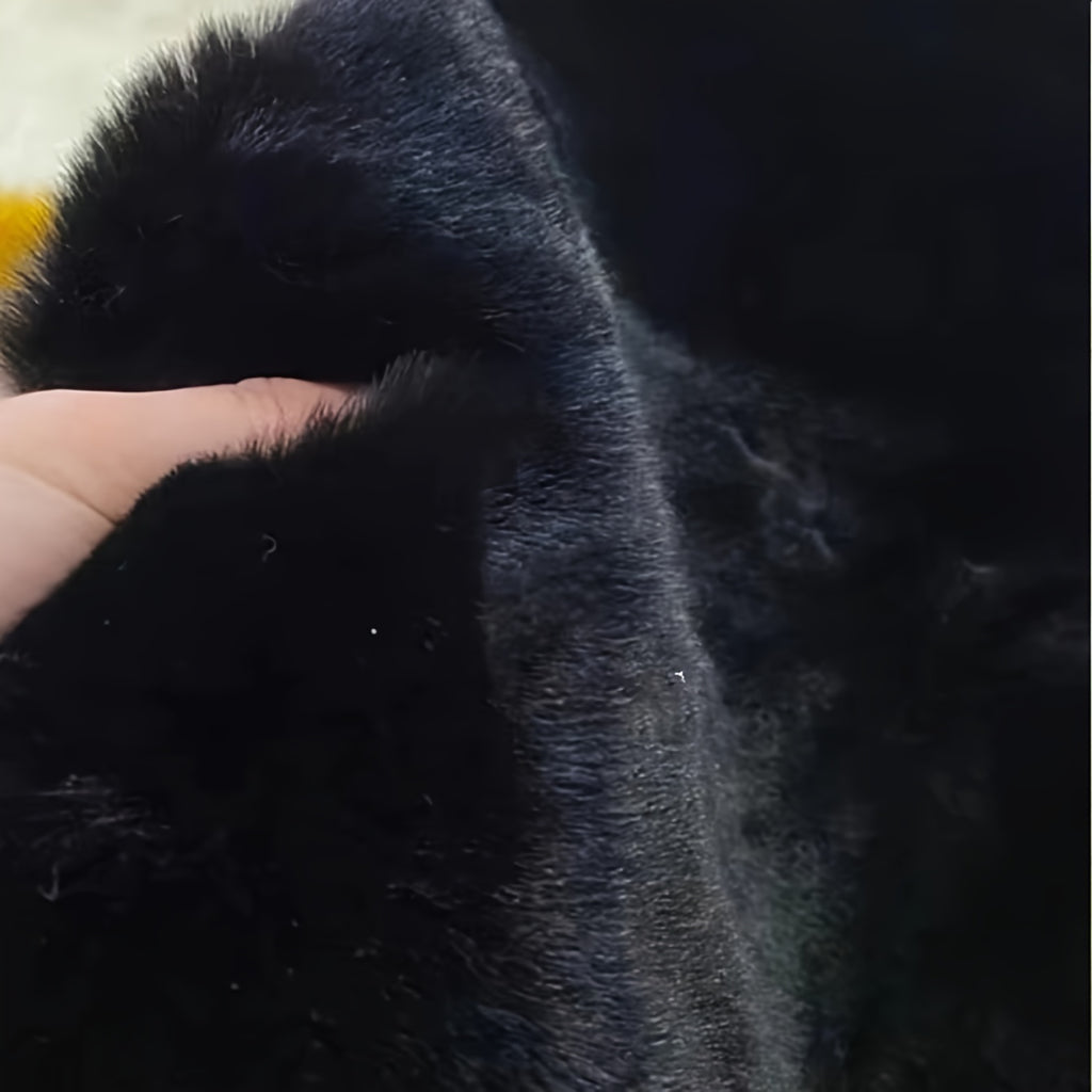 1pc Faux Rabbit Fur Rug, Light Luxury Bedroom Carpet, Dry Cleaning Special-shaped Floor Mat, For Bedside Accessories Living Room Supplies Home Decor Indoors