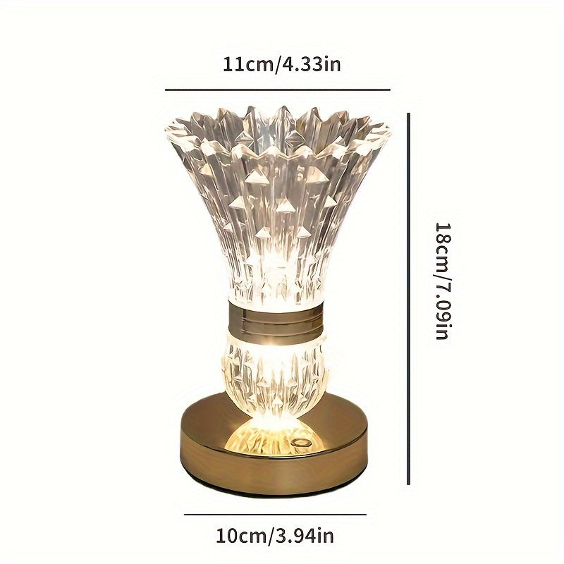 Lámpara de mesa decorativa con diseño de florero para decorar el dormitorio, la mesita de noche, el hogar y como regalo.